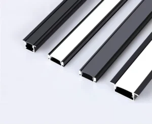 0.5m U/W Style LED Linear Strip Light Aluminum Profile Black/Silver Channel Zinc PC Cover Bar Lamp Cabinet Closet Galvanized
