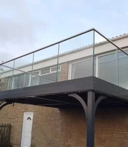 1/2″ 12mm Thick Tempered Glass Aluminum Stainless Steel U channels Balustrade Profile Railing System for Staircase and Garden