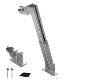 10-60 Degree Adjustable Angle Aluminum Solar Panel Mounting Bracket 10 Year Warranty CE Certified 60m/s Wind Load Rear Front