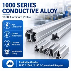 1050 Aluminum Profile Custom Extrusion High Electrical And Thermal Conductivity Corrosion Resistant Section For Industrial Parts