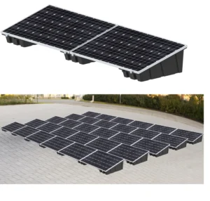 10KW Solar Ground Mounting System HDPE Ballasted Flat Roof Bracket Racking