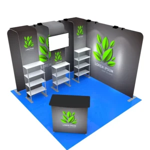 10ft Portable Modular Standard Cube Aluminum Frame Trade Show Reusable Tension Fabric Advertising Exhibition Booth Easy