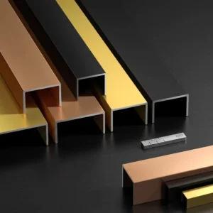 10mm Glass Extruded Anodized Aluminum U Channels c Channel Extrusion Aluminum Profiles for Shower Room