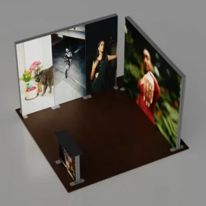 10×20 Portable Aluminum Trade Show Booth 3×6 Modular Hanging Expo Stand Display Seg Backlit Advertising Light Box Backdrop