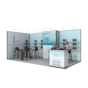 10×20 Portable DIY Aluminum Modular Exhibition Trade Show Booth Dye Sublimation Printing Customized for Advertising