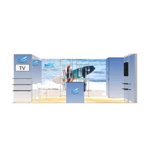 10×20 Stand Backlit Wall Custom Promotion Trade Show Aluminum Profile Booth Exhibition