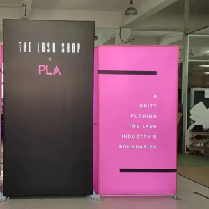 10x8ft Straight Backlit LED Light Box Flame Resistant 32mm Aluminum Frame Polyester Fabric Profiles for Trade Show Exhibition