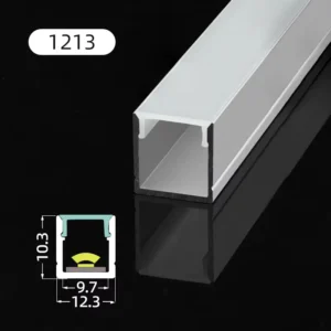 1213 U形 1m 2m 3m 定制铝型材 带扩散器 LED铝型材 用于LED条形灯