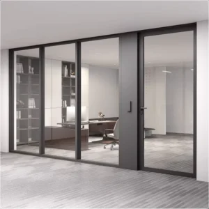 130mm All-Aluminum Single Glazed Modern Partition Wall System Office Glass Divider Soundproof Durable Eco-Friendly Professional