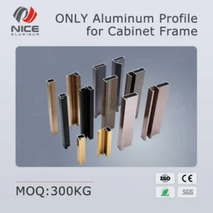 20mm Slim Profile Precision Machining Matt Black Anodized Pantry Cabinet Aluminum Cabinet Frame