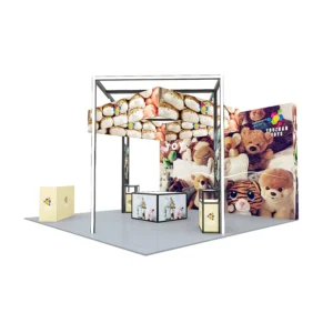 20x20ft Modular Aluminum Profile Trade Show Combo Booths Reusable Customized Color 5 Year Warranty
