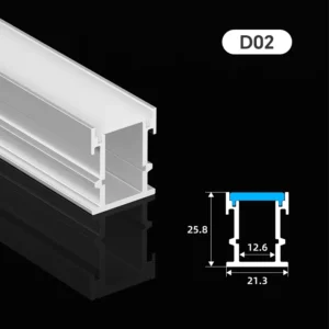 25.8*22mm LED Aluminum Channel Mounted for Cinema Step Light and Outdoor Step Lights LED Strip Aluminum Profile