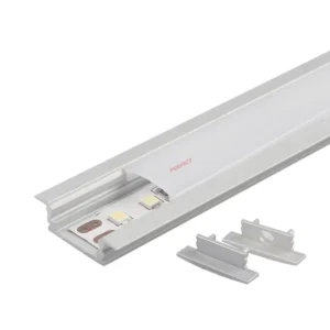 2M/PC (15PCS/BOX) Silver 25*7 Pc Cover Led Profile Plaster-in Led Aluminum Channel Led Tape Profile