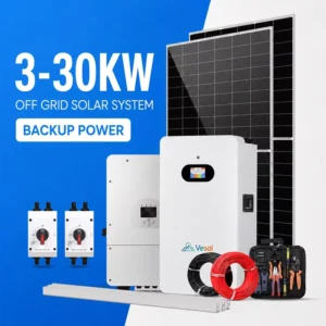 3-30kW Complete Solar Kit Ready to Install Solar Power System with Panels Inverter LiFePO4 Battery Mounting Kit Accessories