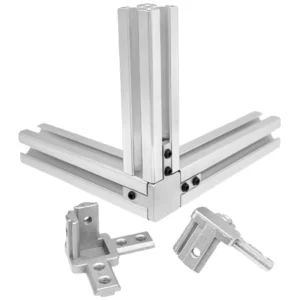 3 way Hidden Angle Bracket 3 way End Corner Connector Triangle Bracket for 1515 2020 3030 4040 Industrial Aluminum Profile