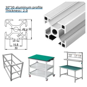 3030 Industrial Aluminum Profile Production Line Frame Equipment Transportation Equipment Shelf Support Aluminum Tube