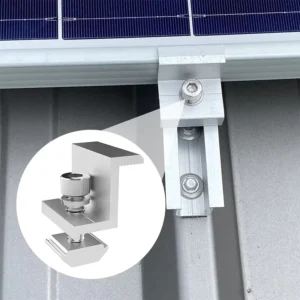 30mm 35mm Adjustable Solar Mounting Structure Roof Mounting Bracket Solar Panel Mounting Clamp Black Solar End Clamp Mid Clamp