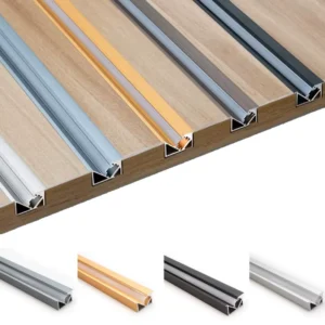45 Degree oblique Lighting LED Aluminum Profile Cabinet Recessed Hidden Linear Strip Light Closet Shelf Layer Bar Lamp