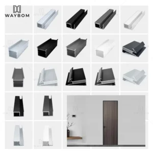 45 Slim Aluminum Frame Invisible Composite Door Waterproof Anti-noise Toilet Bedroom Invisible Door Aluminum Profile