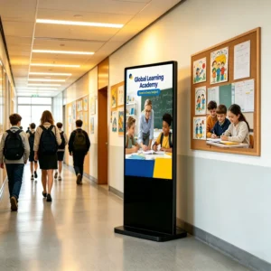 49″ 55″ 4K Interactive Touch Screen Kiosk Smart LCD Digital Signage Directory Board for University School Corporate Office