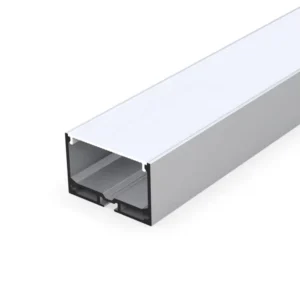 50Mm Width Black White Silver Alu Luminaire Suspension Aluminum Extrusion LED Linear Profile