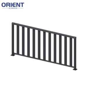 6000 Series Aluminum Alloy Railing with Integrated Handrail Support Posts Square Shape for Decorations Cutting Welding Services