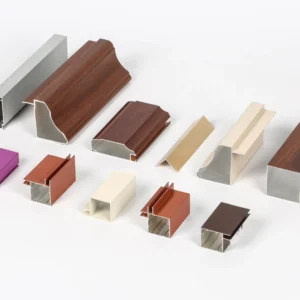 6000 Series Aluminum Kitchen Cabinet Profile CNC Welded Custom Color Wooden Grain