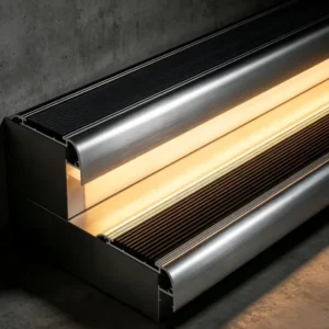 6000 Series Non Slip LED Heat Sink Aluminum T Profile Channel for Stair Walkway