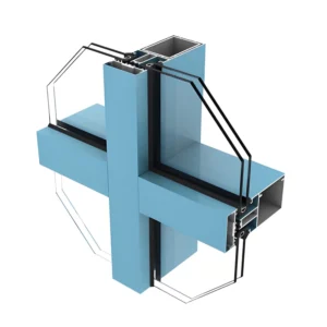 6000 Series Thermal Break Aluminum Curtain Wall Profiles for Glass Wall High Load Bearing Capacity Bending Cutting