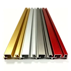 6063 6061 6005 Custom Aluminum Profiles Extruded Industrial Profiles Silver Anodized Surface Cutting Available for Construction