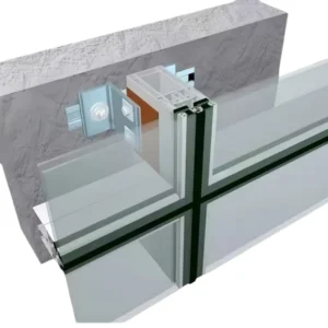 6063 Alloy Hidden Frame Aluminum Curtain Wall for Hotel and Office Exterior Facade