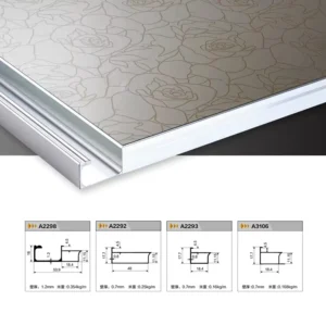 6063 Aluminium Extrusion Furniture Profiles Aluminium Profile Section for Kitchen Cabinet