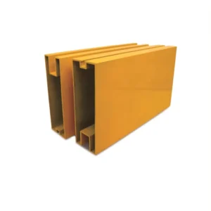 6063 Aluminum Alloy Square Groove Tubes Curtain Wall Profile with Cutting Service Can Be Customized Color