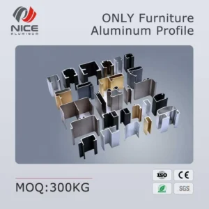 6063 T5 Customized Length Furniture Aluminum Profile Component Cabinet Kitchen Bathroom Cutting ISO 9001 Certified Europe