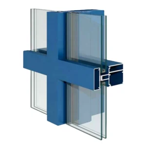 6063 T5 Powder Coating 6000 Series Aluminium Profiles for Curtain Wall with Cutting Service Customized Color 0.8mm Thickness