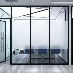 60mm Double Glazed Aluminum Glass Partition Wall with Built-in Blinds Office Soundproof Divider for Meeting Rooms