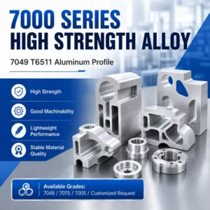 7049 T6511 Aluminum Profile Custom Extrusion High Strength Alloy For Industrial Equipment And CNC Parts