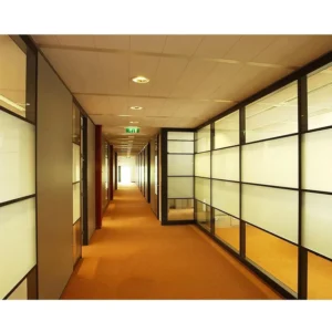 80mm Thickness Aluminum Frame Tempered Glass Demountable Office Partition Wall