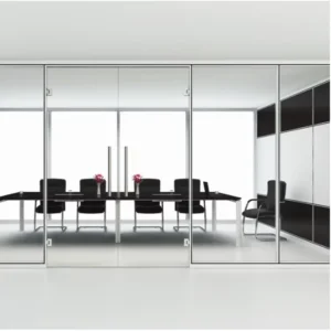 83mm All-Aluminum Integrated Quick-Install Single Glazed Glass Partition Wall Office Divider System Commercial Spaces Modern