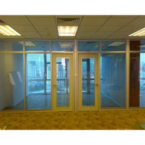 83mm Double Tempered Glass Interior Aluminum Fixed Removable Office Partition Wall for Malaysia