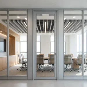 83mm Seamless Integrated Single Glazed Modern Sound Insulation Partition Wall Modular Office Glass Divider for Contemporary