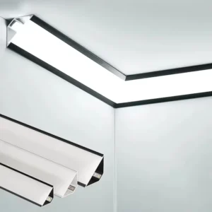 84mm V Shape LED Aluminum Profiles for Ceiling Wall Decoration Top Corner Line Home Decoration Indoor