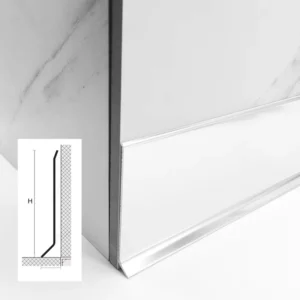 8cm Slim Aluminum Skirting Board Easy Snap on Installation Woodgrain Finish Cable Channel for Home Office Bending Welding