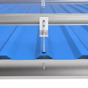 AL6005 T5 Aluminum Solar Mounting L Foot Bracket for Metal Roof PV Panel Installation Support System Solar Racking Structure