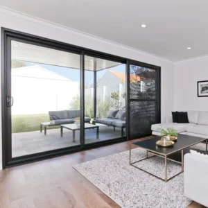 AS2047 Australia Standard Double Glazed Commercial Sliding Doors Exterior Aluminum Balcony Patio Sliding Windows Glass Material
