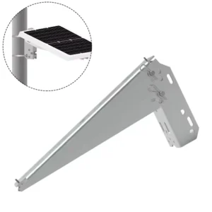 Adjustable Aluminum AL6005 T5 Anodized Natural Silver Wall Mount Solar Panel Photovoltaic Bracket Outdoor Street Mount System
