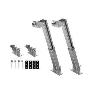 Adjustable Aluminum Solar Panel Mounting Bracket System Front Rear Leg AL6005 T5 for Flat Roof PV Support Tilt up