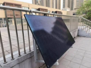 Adjustable Black Triangle Solar Panel Mounting Brackets Anodized Aluminum Framed CE Certified Service Life for Balcony