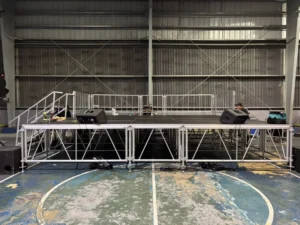 Adjustable Detachable Aluminum Alloy Modular Stage Anti slip Plywood Platform 1000kg Load Capacity Quick Installation Quick