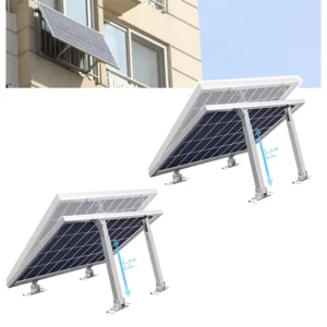 Adjustable Front Rear Leg Mount Solar Panel Installation System Balcony Mounting Brackets Aluminum Alloy 304 Stainless Steel